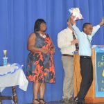 Student so proud of his awards